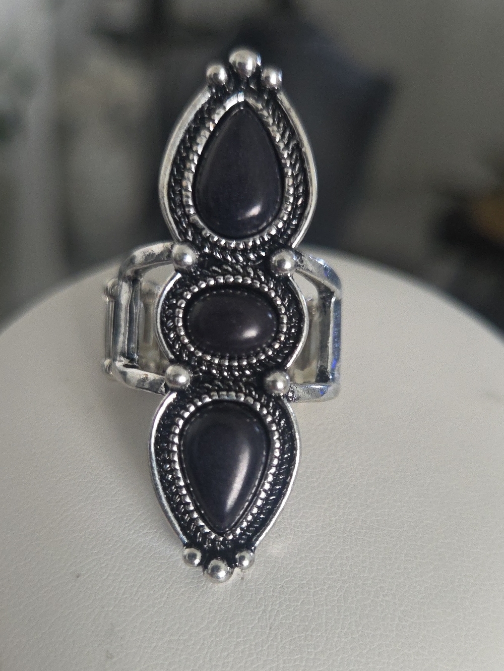 Paparazzi Calling All Chiefs Black Ring NWT